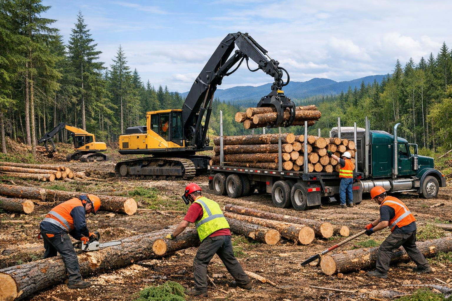 Effective forest management and sustainable management   Forest maintenance  covers everything from grubbing-up to open logging and transport of timber to ensur