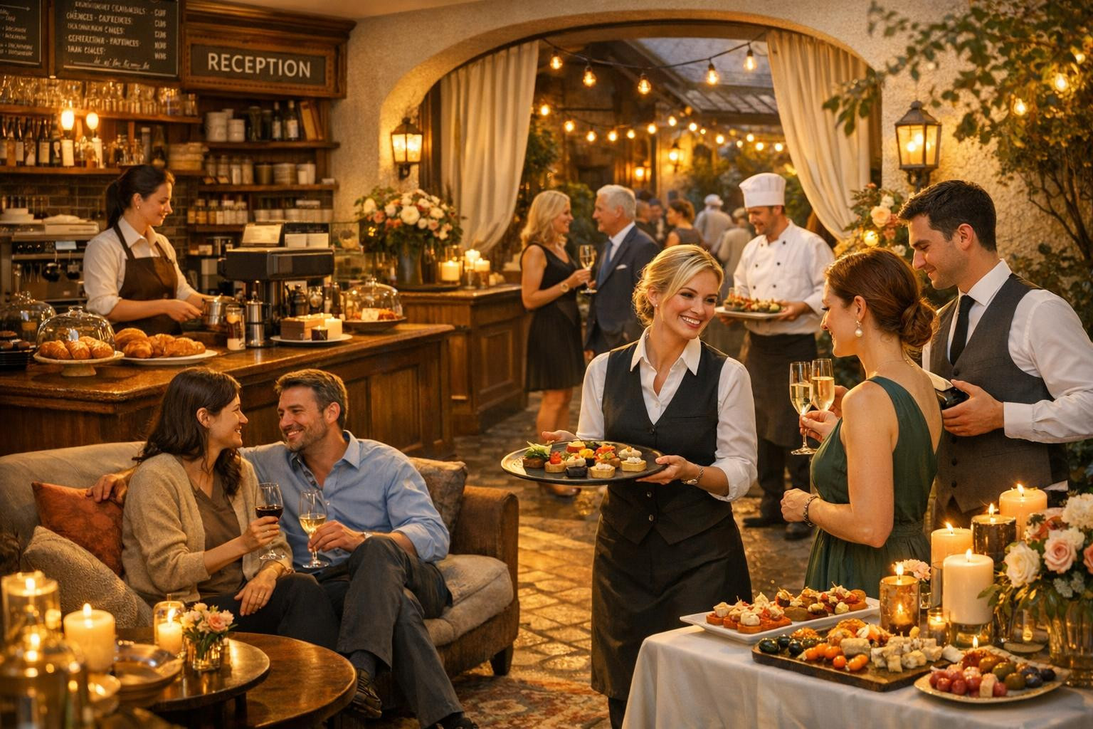 A healthy hospitality solution - comfortable accommodation with café service and event catering     Full hospitality   combines a comfortable   accommodation  ,