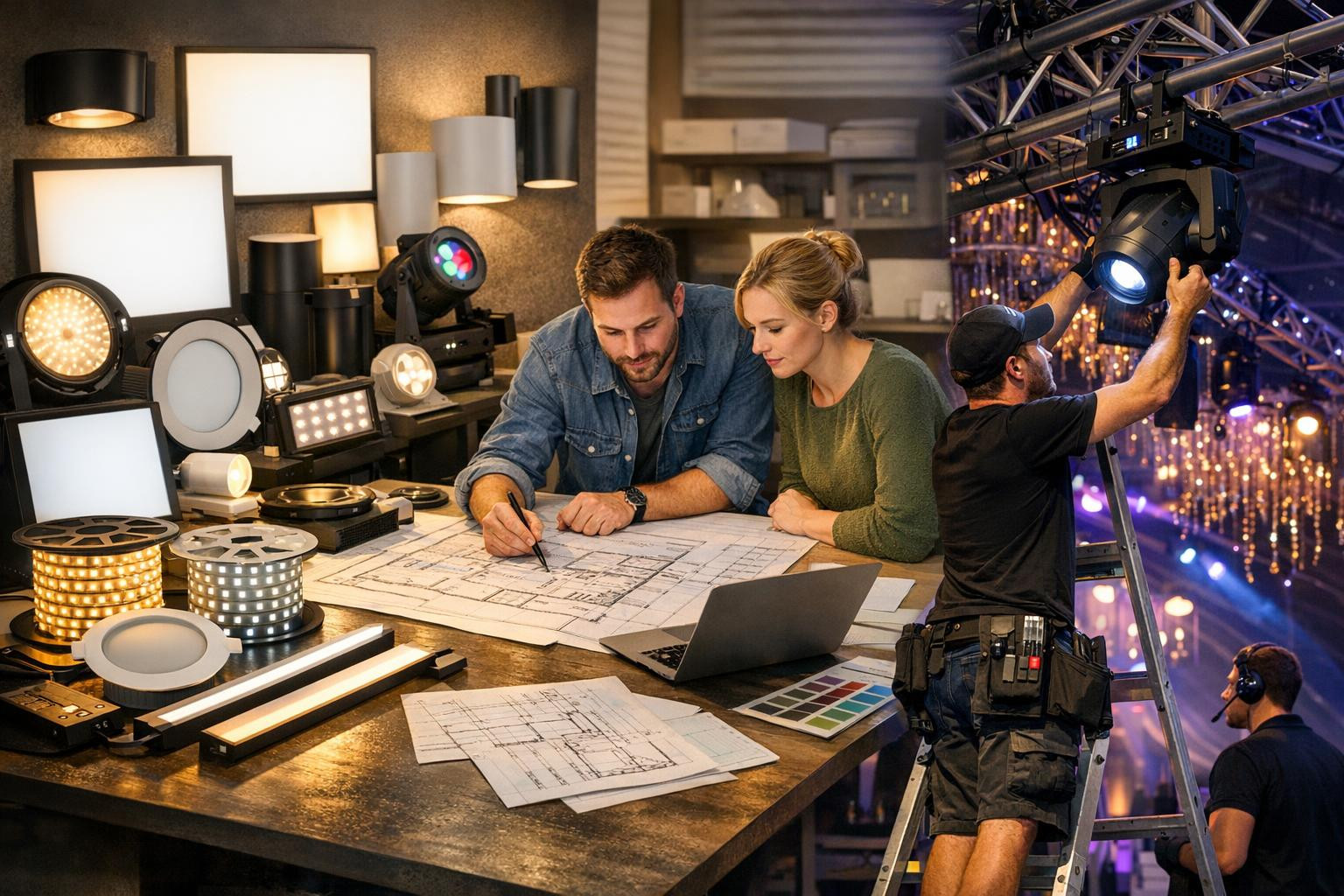 Full lighting solutions that create functional and efficient light space    Full lighting solutions combine modern  LED strips  technology, well thought-out  li