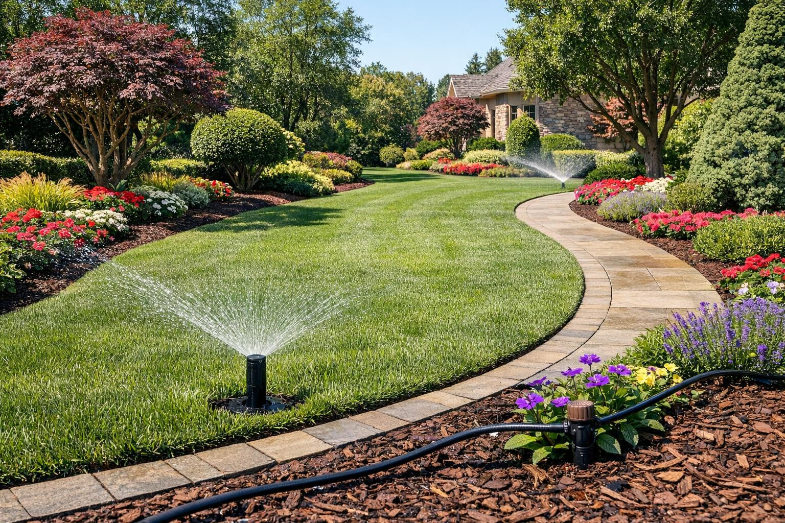 Full care for greening   creates a structured, healthy and representative courtyard, reducing the daily care burden on the owner. A wide range of works includes