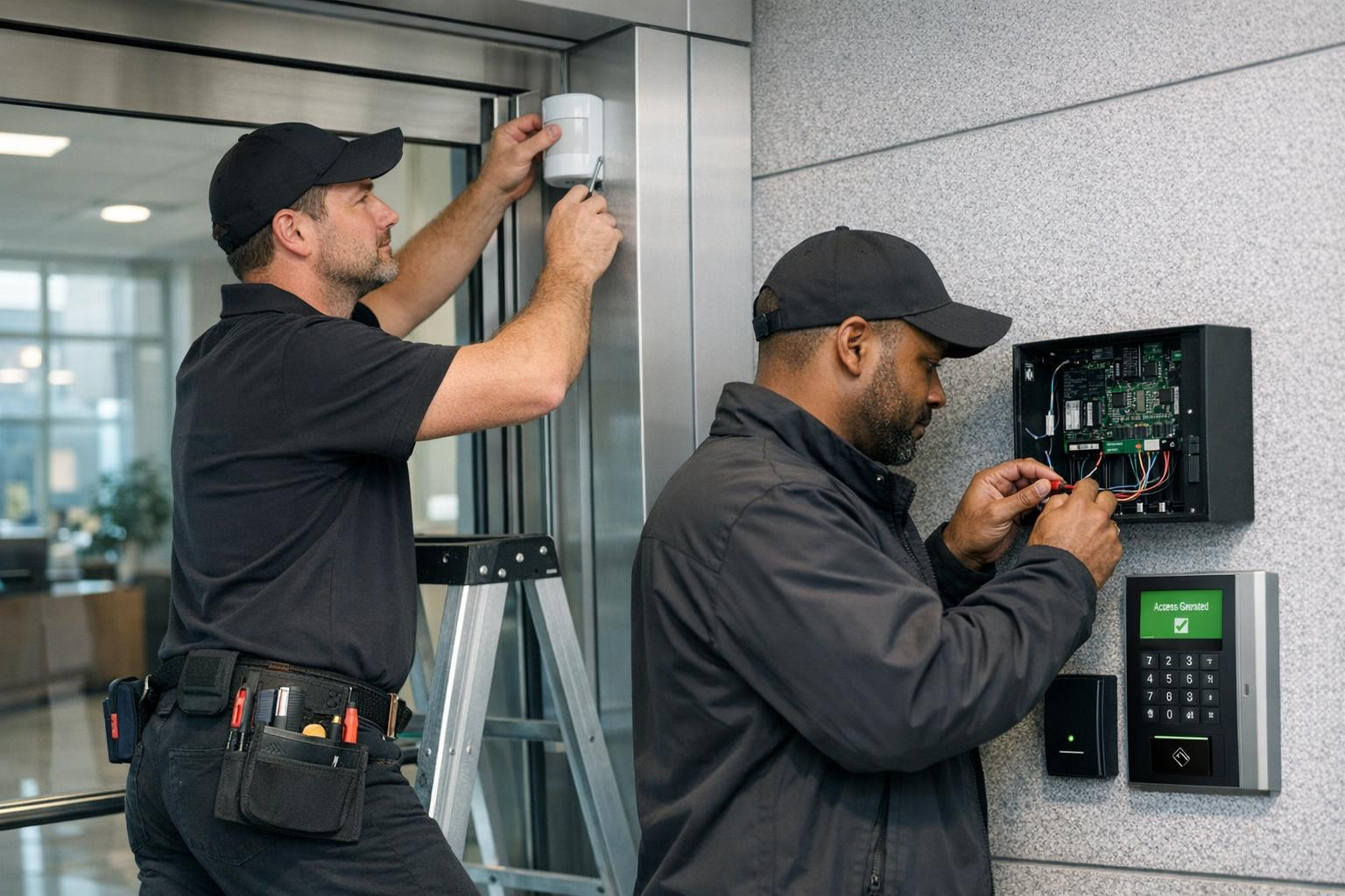 Strong, customised security system - protection that can be trusted     Adapted security alarm installation and setting  and   access control systems  provide c