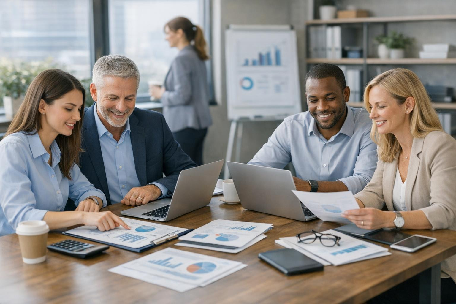 Full solution for simplifying financial management    < Full service for the management of accounting, wages and taxes  combines the establishment of profess