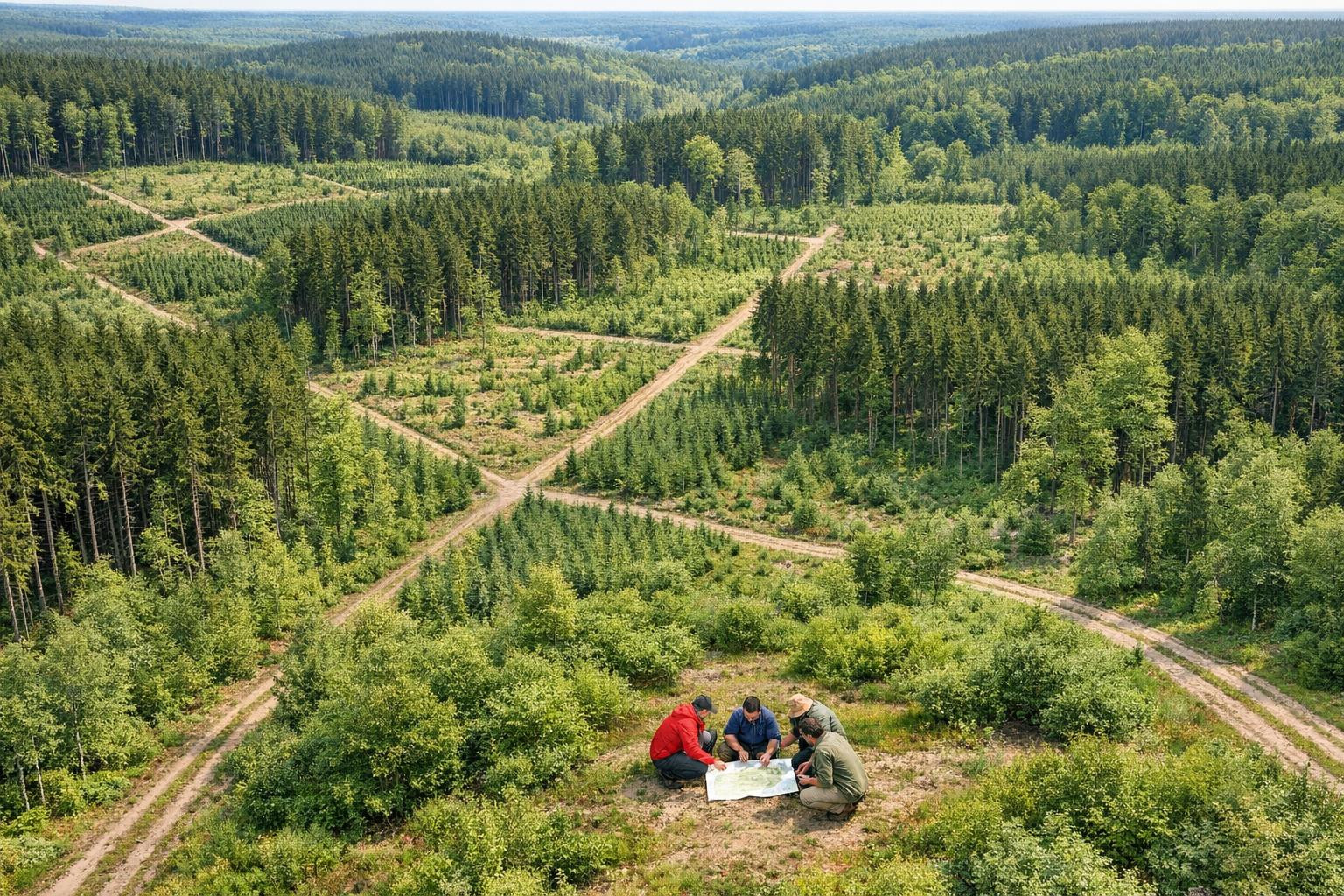 Full service in forestry  combines forest management, forestry and forest management with the aim of increasing the economic and ecological value of the forest.