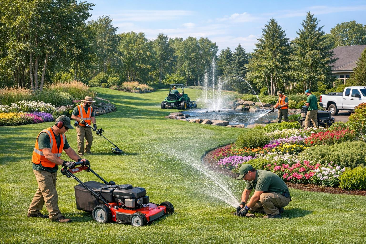 Full service in horticulture: whole and maintained green area throughout the year    Full service in horticulture  offers a comprehensive solution: from plantin