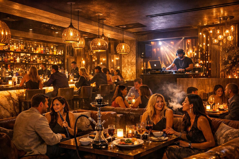 Full service lounge - high quality cocktails, water pipe (shisha) and DJ performances for an unforgettable evening