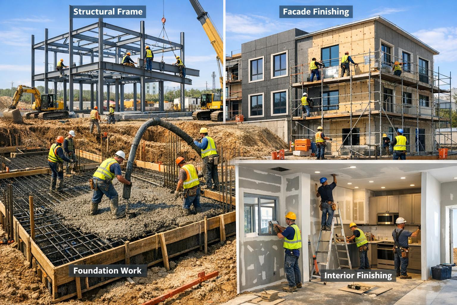 Safe result from first step    Full solutions for building buildings  combine professional construction management and high-quality execution to ensure a timely