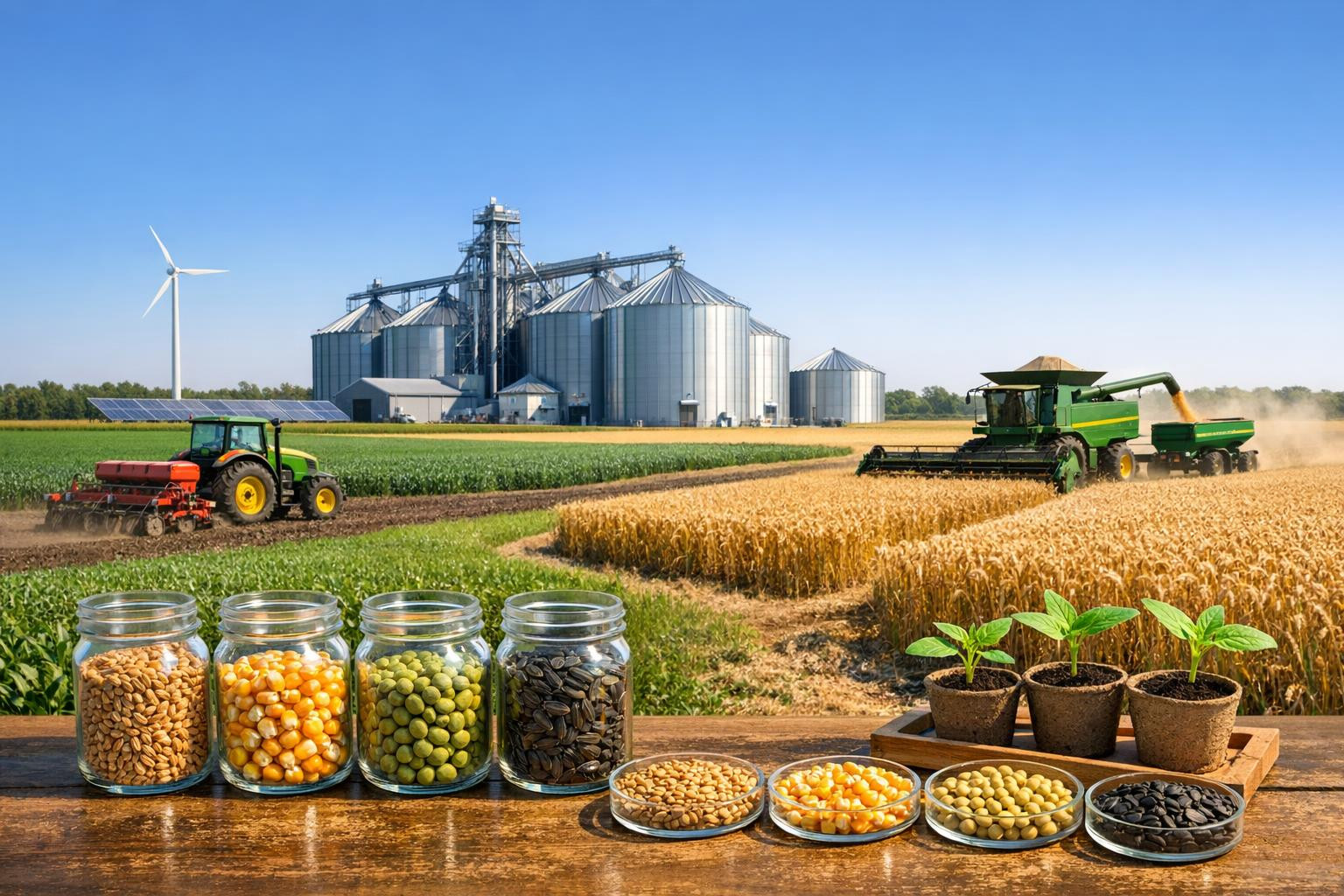 Full solutions for cereal growers  combine high-quality cereal seeds, professional varieties and soil counselling, effective plant protection and harvesting pro