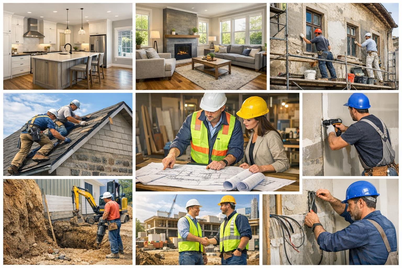 Full solutions in construction and renovation  offer a comprehensive approach combining renovation work, interior finishing, facade work and roofing with clear,