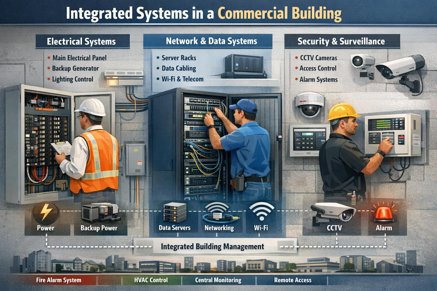 Full solutions for the electrical and data communication infrastructure    In today\'s business environment, a reliable and secure infrastructure is the basis f