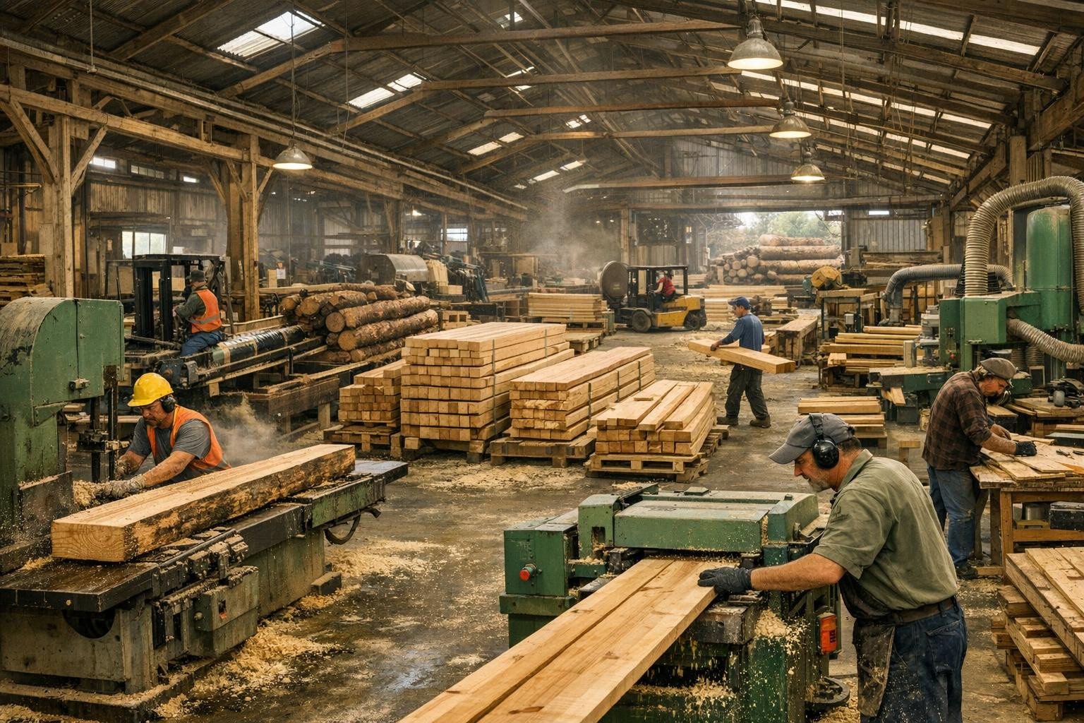 Full solution for wood materials processing  combines modern sawing technology and careful finishing in order to obtain reliable sawmills, high-quality hobbin m