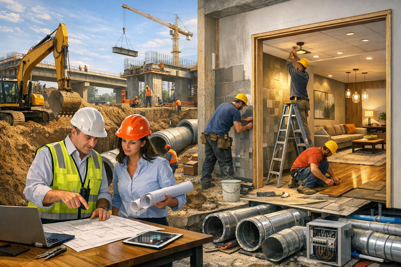 Integrated construction solutions that accelerate development and reduce risks   < Full solution in construction  combines project management, supply coordin