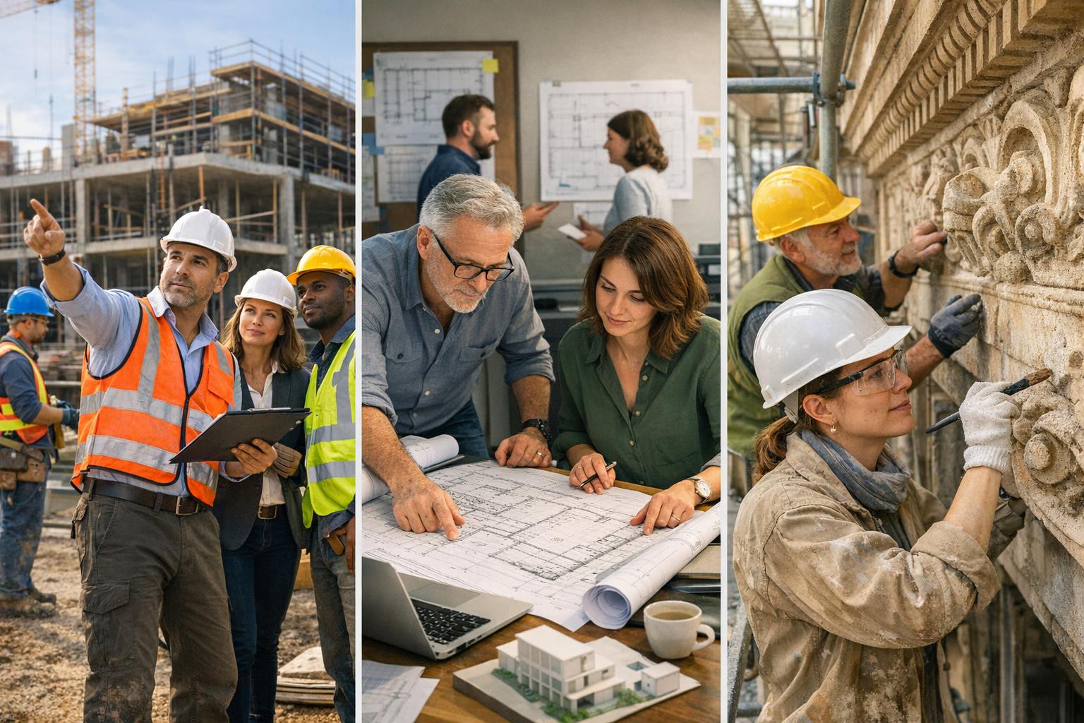 Full responsibility from conception to transfer    Full solutions in construction combine professional  head employment  , creative  projection   and specialise