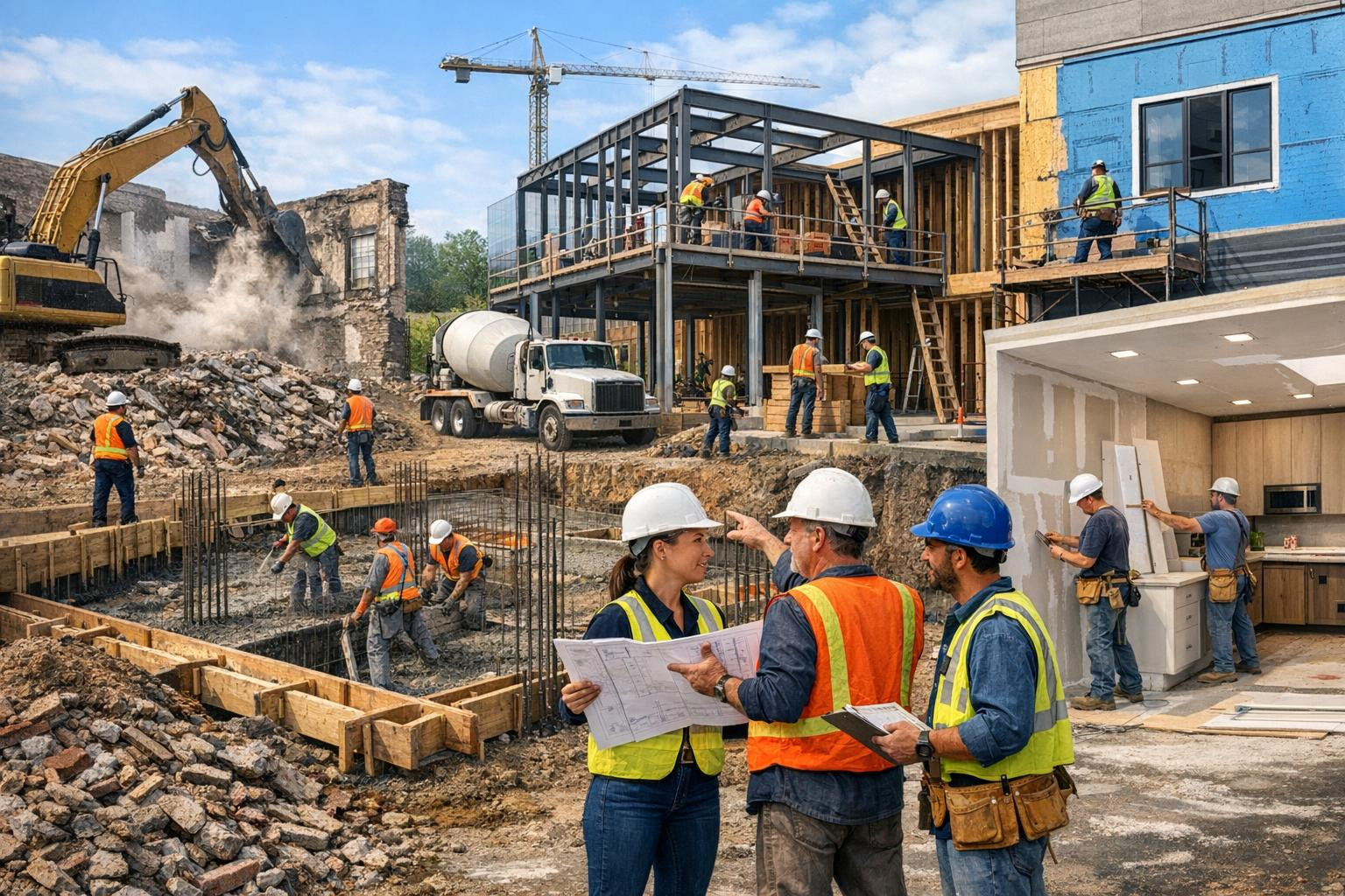 Full solutions for construction leading from the idea of the project to the final solution     Full solutions for construction   cover all stages from prelimina