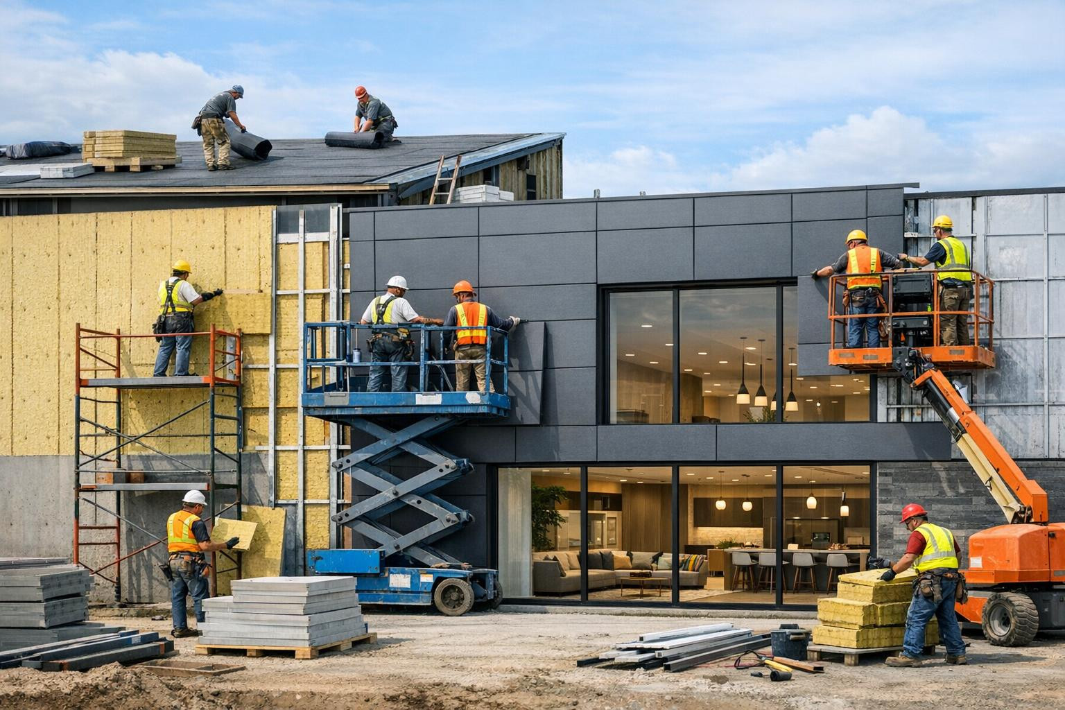 Full finishing combines the interior and exterior finishing, heat ...