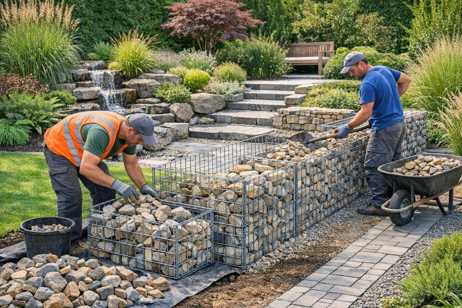 Gabion walls  combine durability and design: ideal support walls, fence elements and decorative solutions both at home and in business premises. The professiona