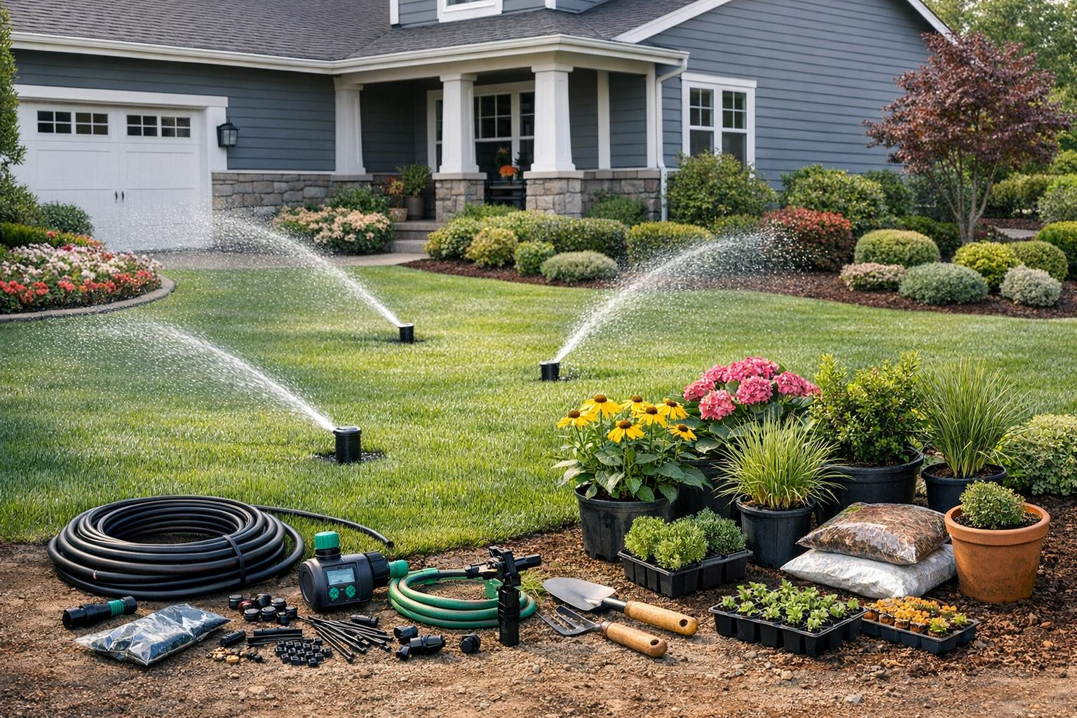 A unique solution for green areas:  Complex gardening and maintenance combines smart irrigation systems, professional lawn mowing and high-quality plantations a