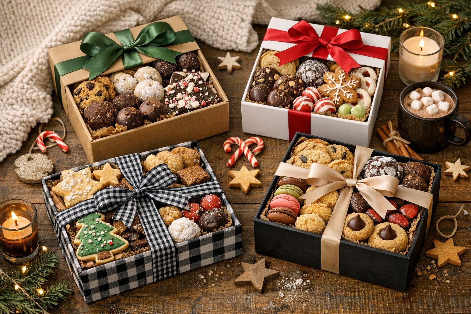Gift kits  combine hand-decorated cookies and carefully selected gourmet options, offering a personal and memorable gift by any due date. Each set is designed a