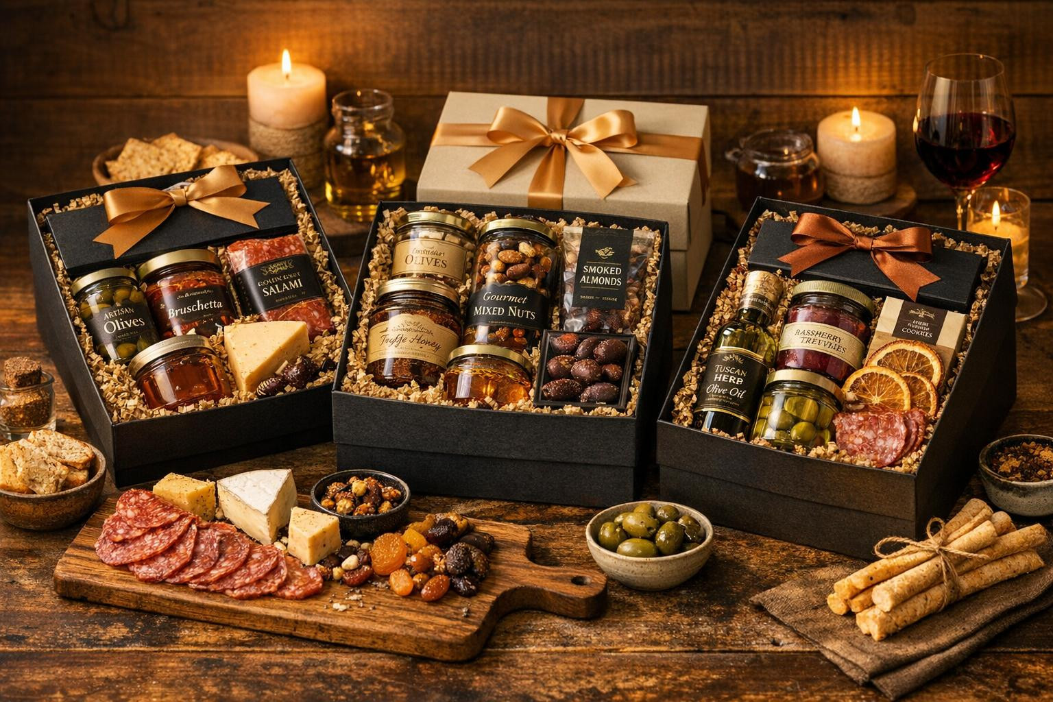 Gift kits: ready to share delicious experiences    Gift kits  filled with carefully selected European gourmet kits offer a simple and dignified way to draw atte