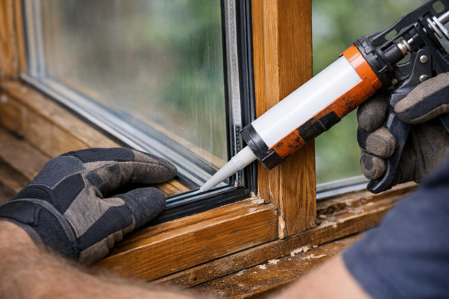 High-level glass exchange and precise silicone density in wooden windows    Quality glass exchange  restores window density and improves indoor air comfort with