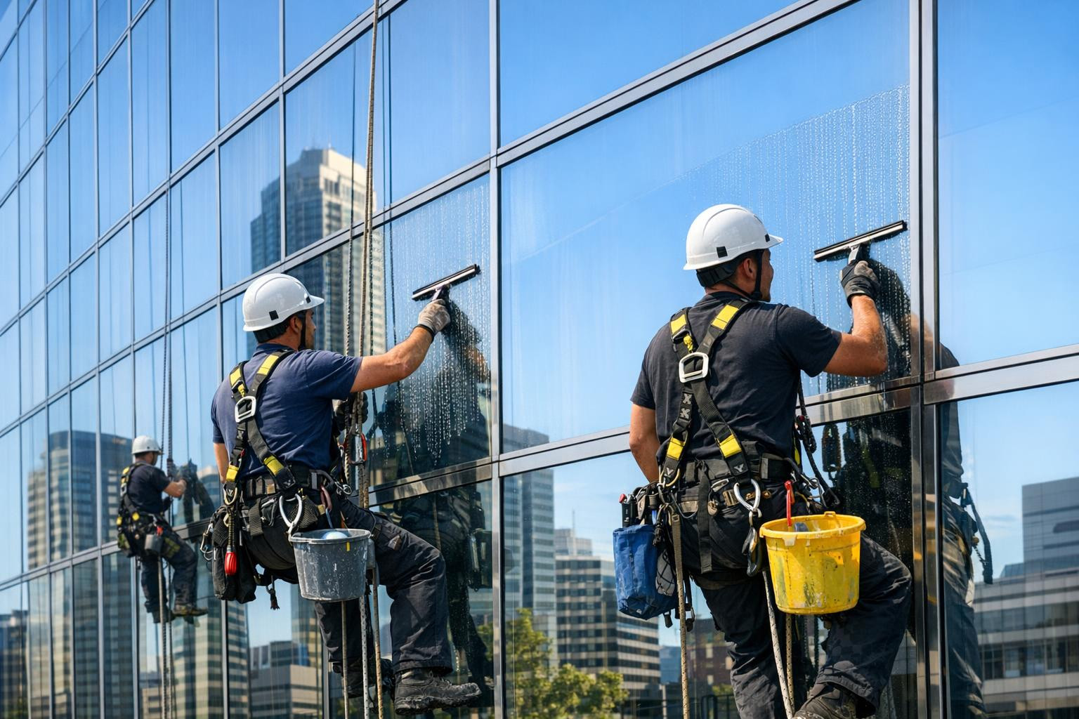 All necessary for the maintenance of glazing and the washing of ...