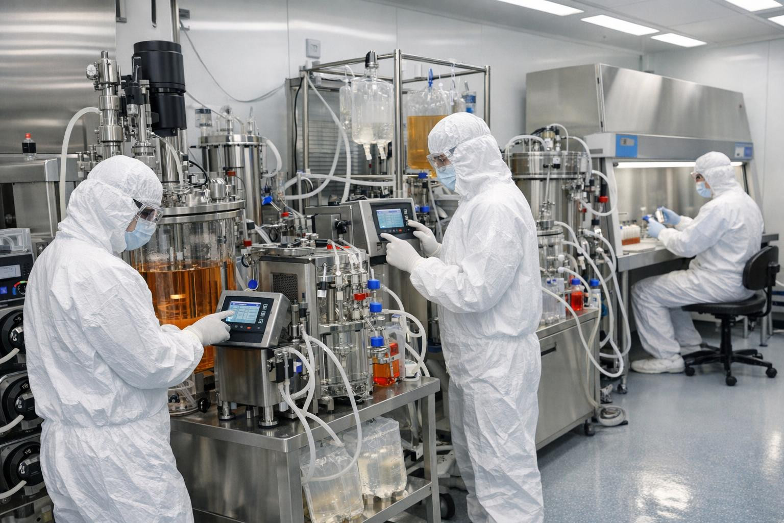 Overview   GMP compliant production  focuses on the production of high-quality gene vectors and gene therapy medicinal products that support both clinical trial