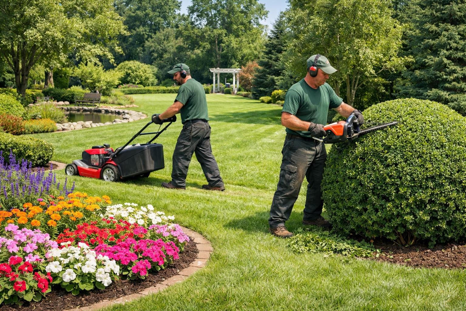 Maintenance   ensures a healthy, cared for and representative yard at all times of the year. Regular mowing, timely fertilization, skilled branch cutting and th