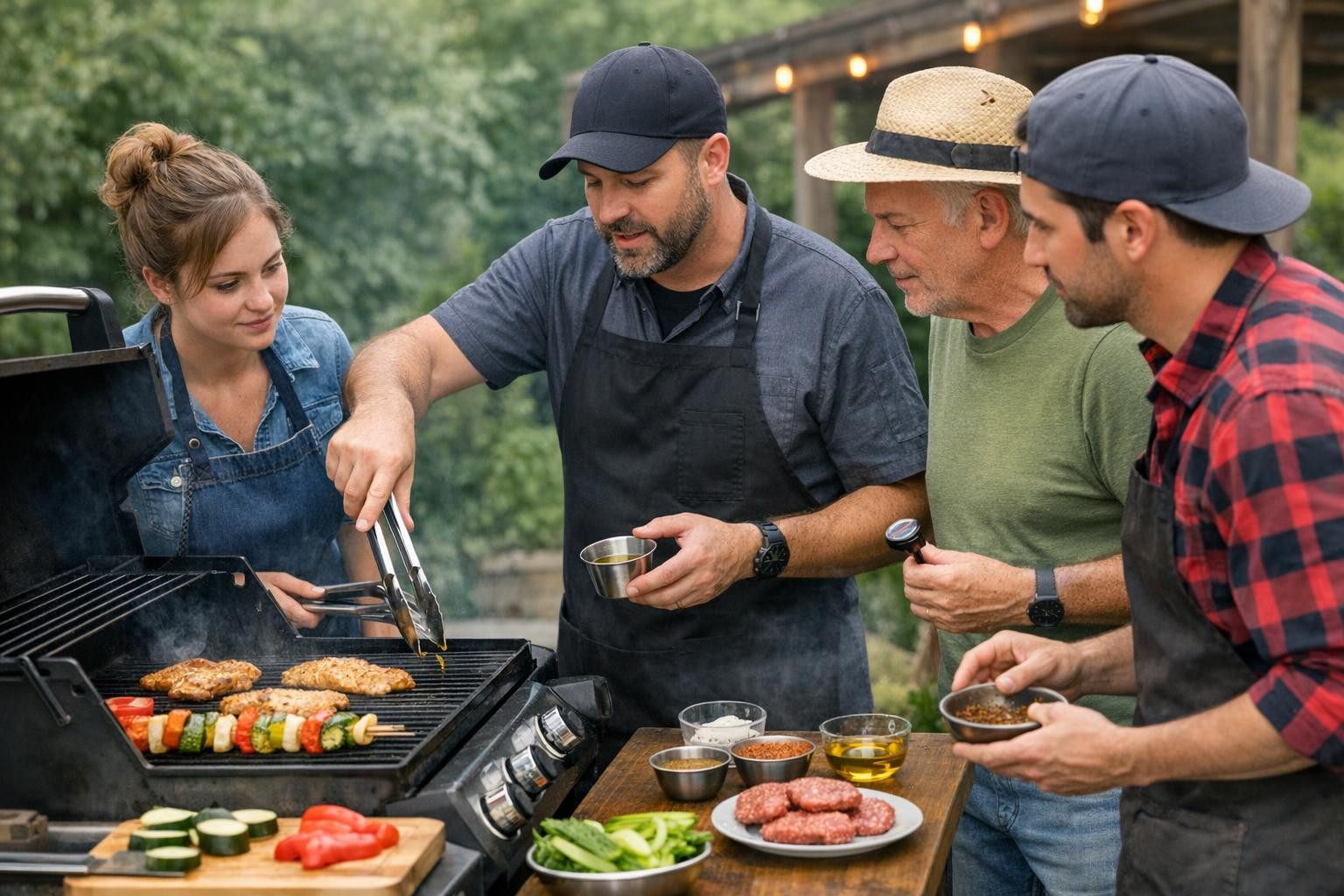 Practical barbecue training that makes skills effective     Grill training  offers hands-on and side practical training that leads barbecue skills from basic kn