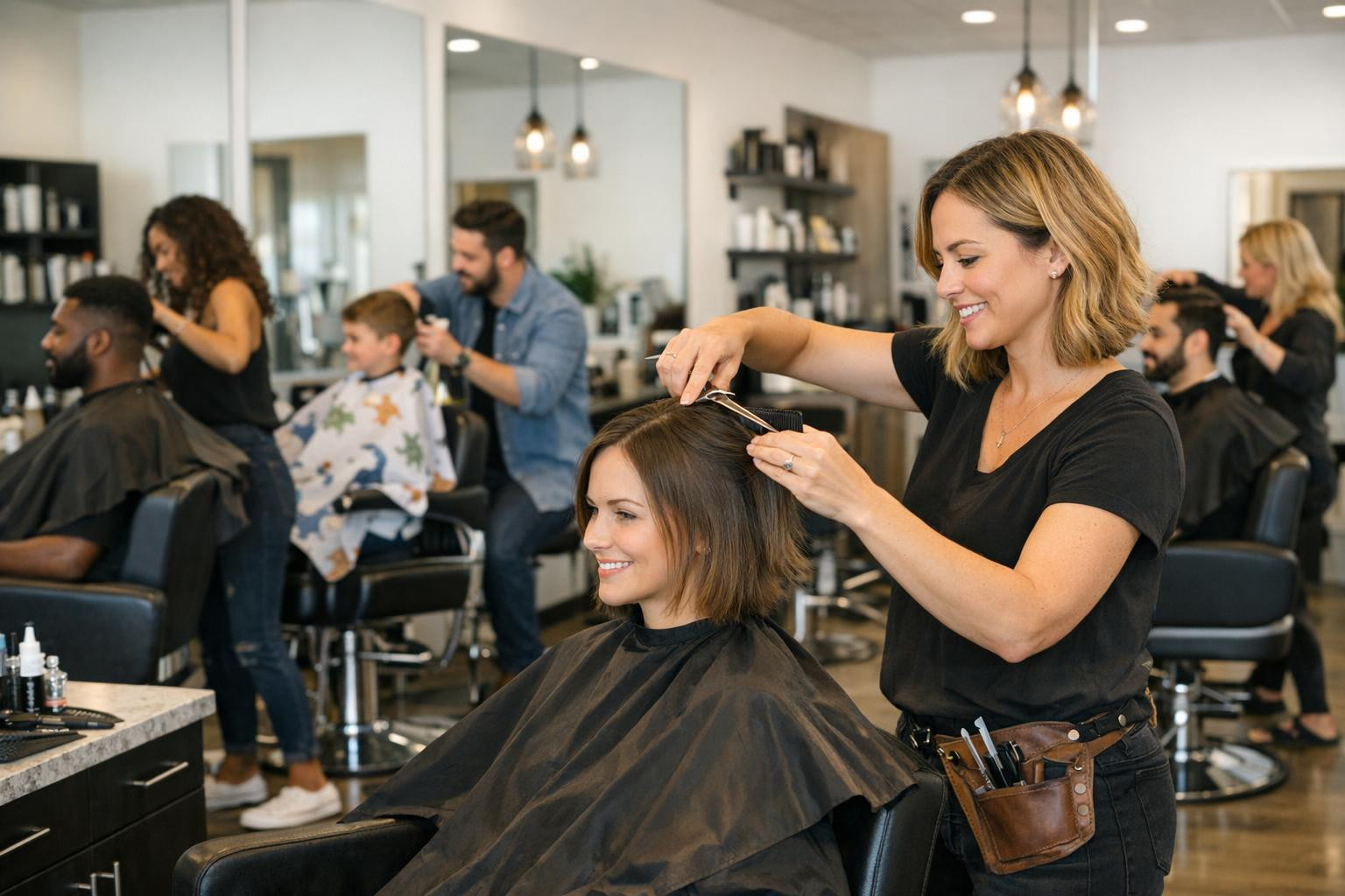 Precise and trendy haircuts ensure a self-confident and organised ...