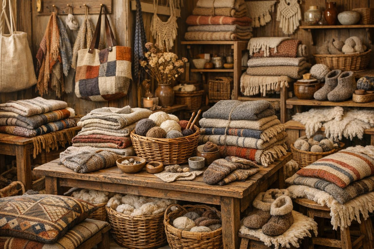 Handmade textiles  create home heating, durability and unique style, using natural materials and small batch solutions. Each article bears a handmade master's m