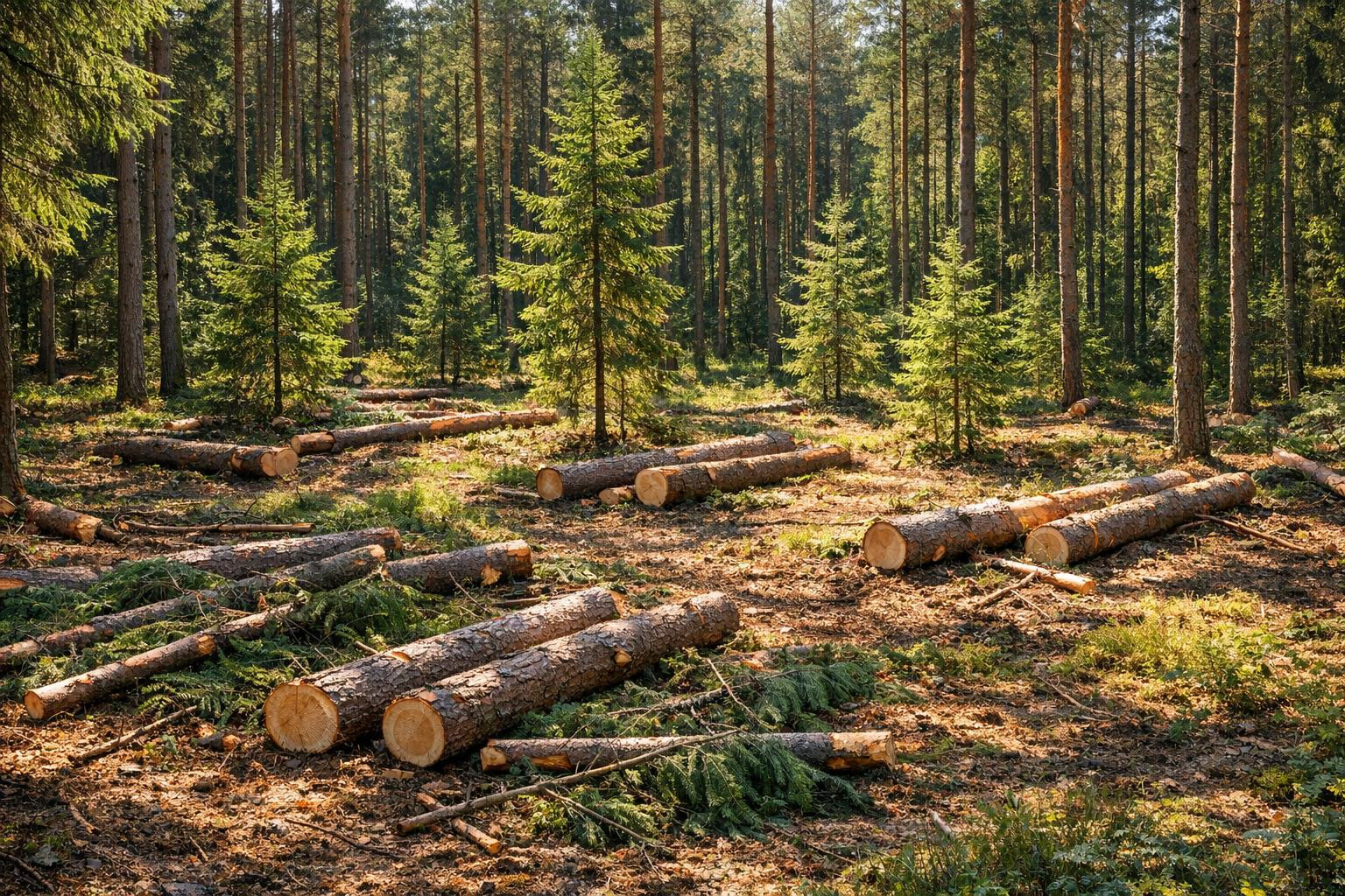 A targeted horticultural cutting creates better growing conditions for young people and dense trees, reduces competition between trees and increases the health 