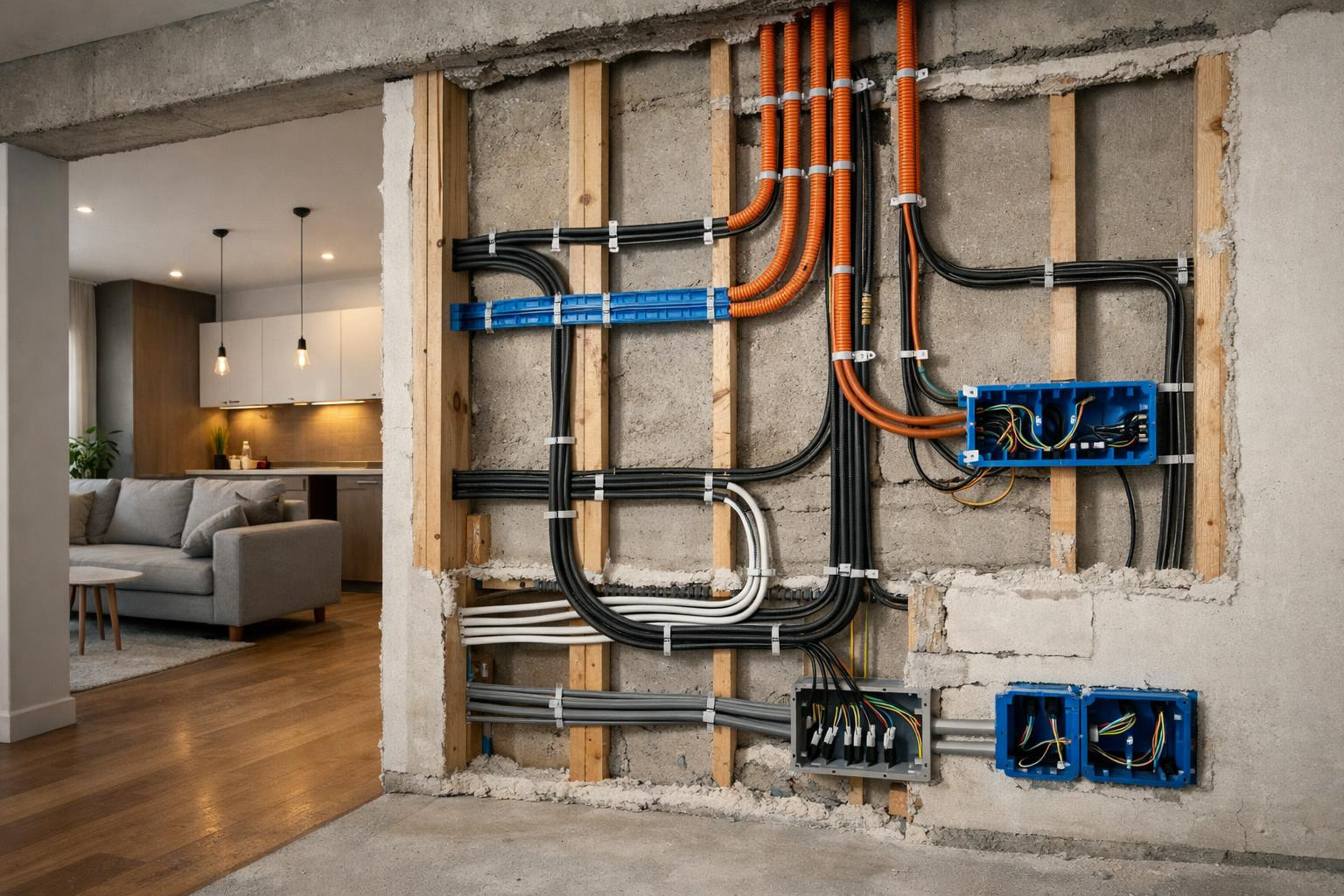 What is provided by hidden wiring? < Hidden wiring installation ...