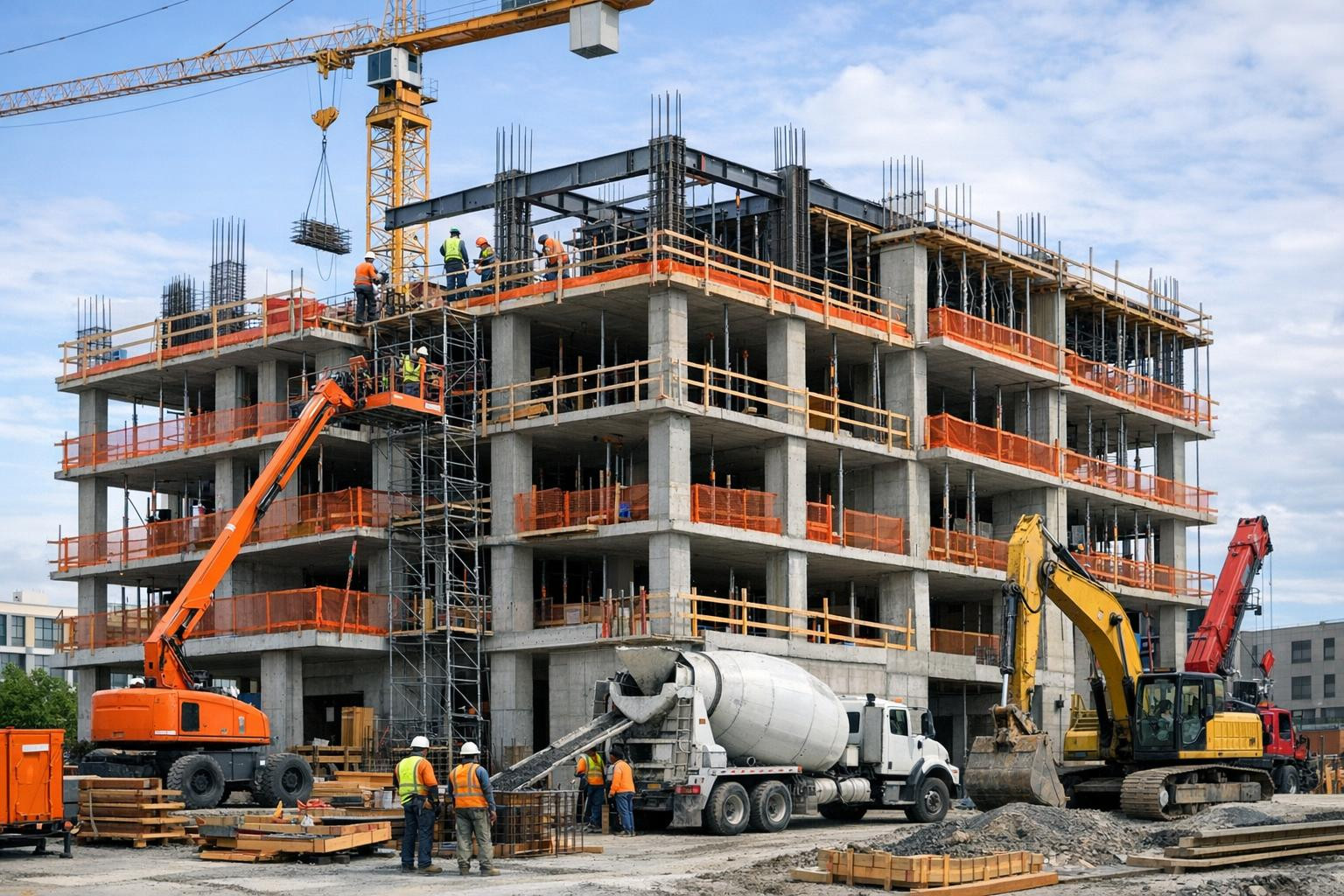 Quality building that keeps time and budget    Full services are offered in the construction of buildings - from beginning to end planning, construction works a