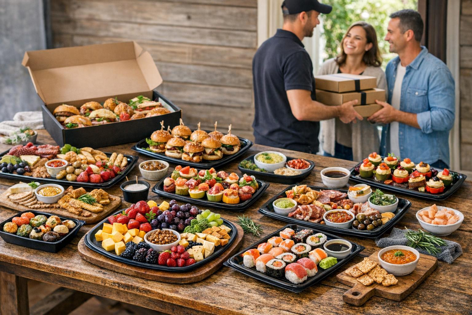 Tasty and unprotected catering with reliable home delivery     Food courier service  combines professional catering and precise home delivery: freshly prepared 