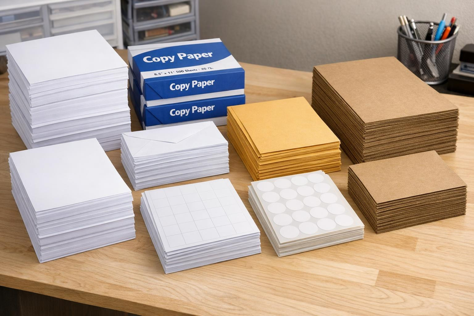 Floating document management for every working day    Solution of the office's daily needs:  a wide range of copying paper, different sizes and types of envelop