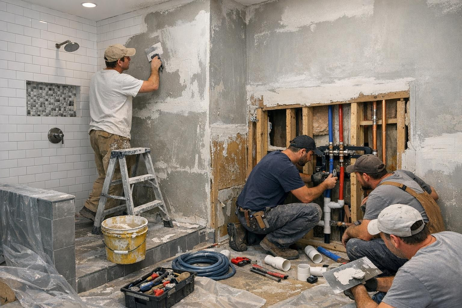 High quality internal and external finishing and pipework that lasts     Professional  and a comprehensive approach ensures beautiful surfaces, reliable pipelin