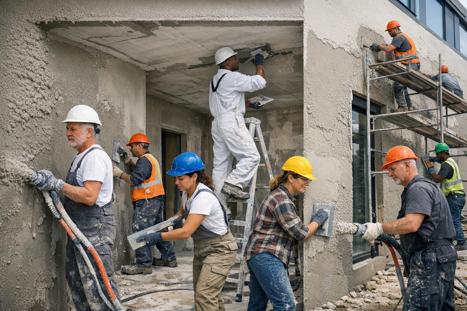 Full solution from plastering to interior and exterior finishing ...