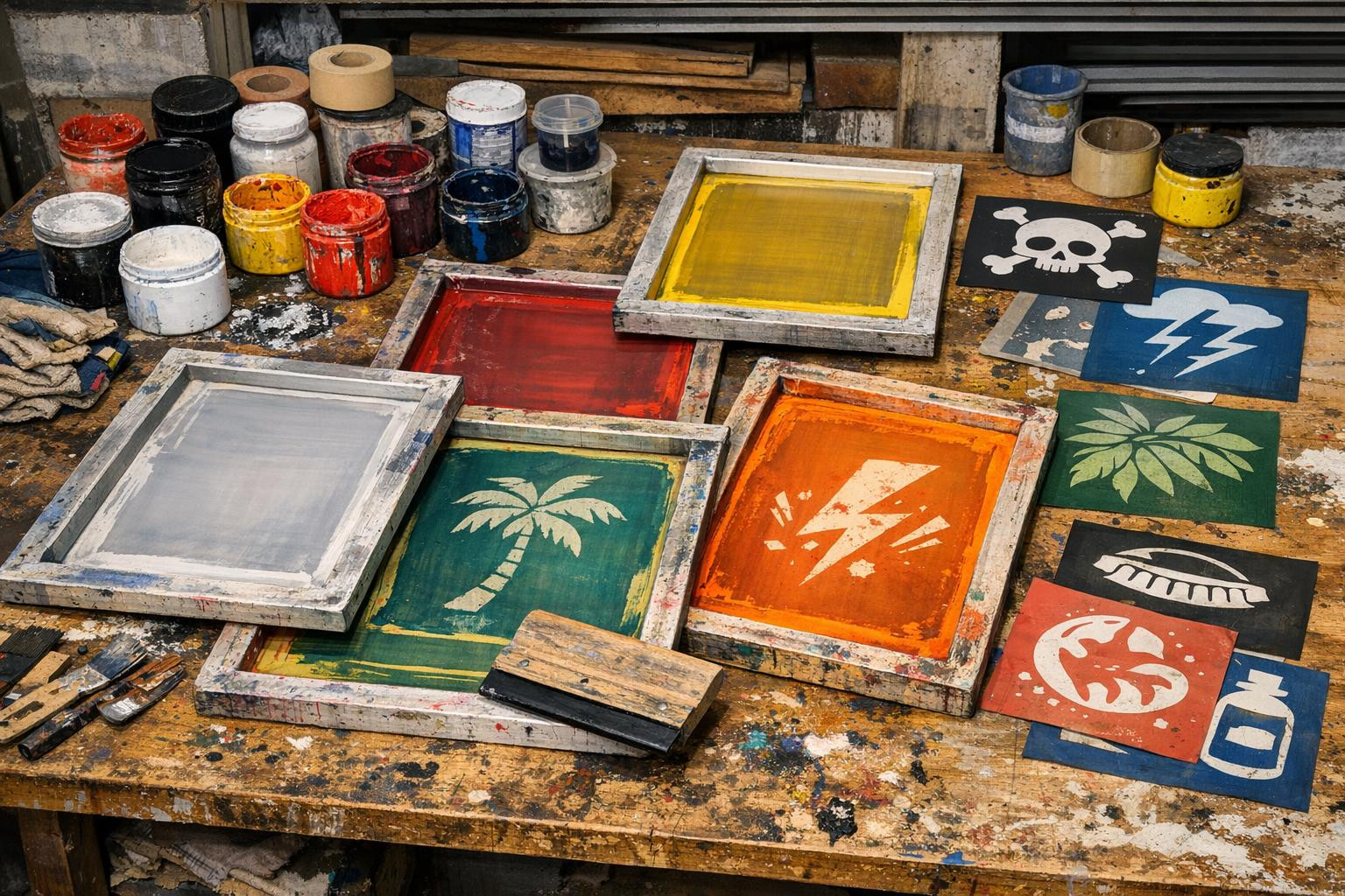 Full range of Silk Print Accessories  - Printing frames, printing grids, accurately cut templates and a wide range of printing paints to ensure regular and high