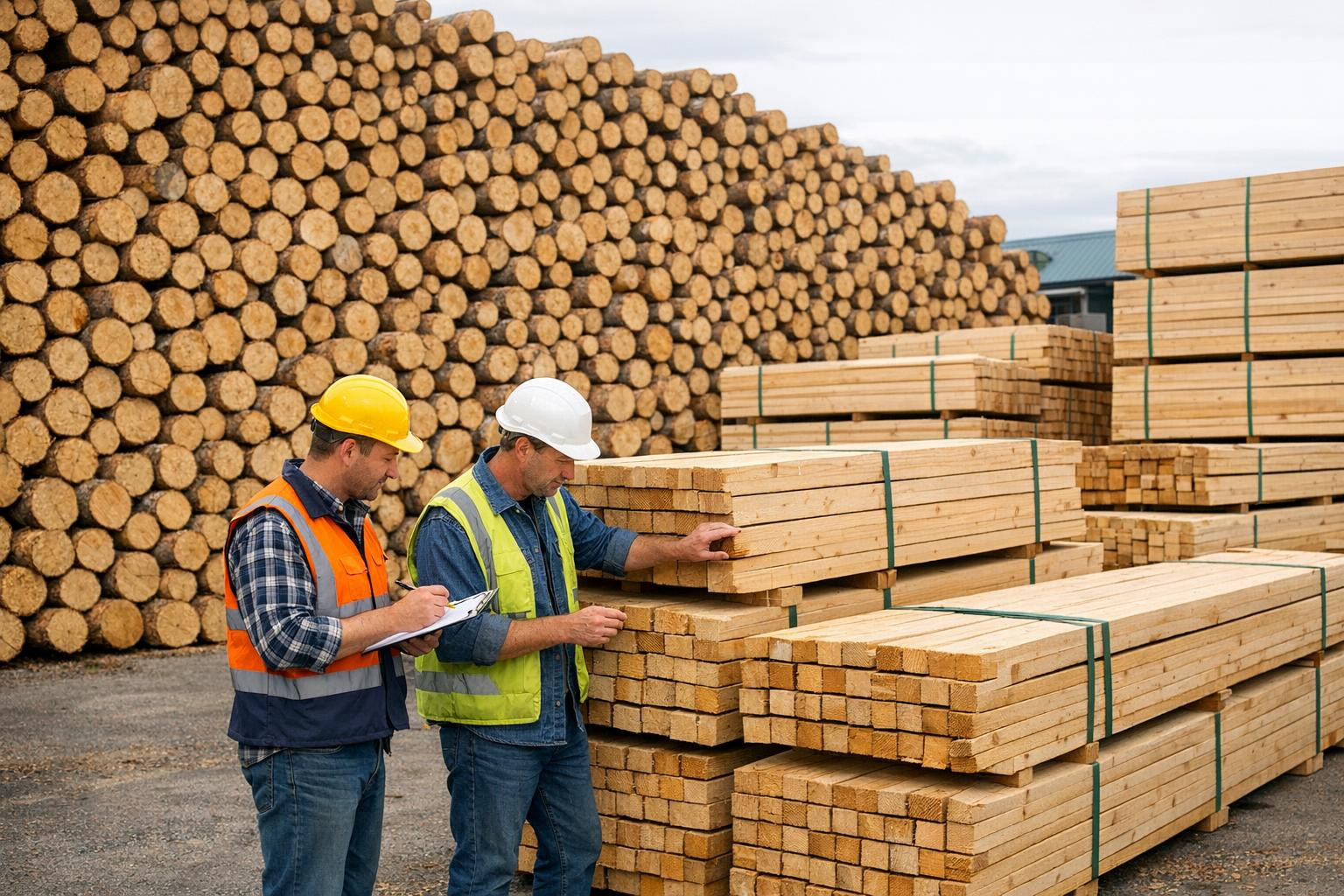 The sale of wood   directly from logging offers clear and measurable value to construction companies, sawn house manufacturers, furniture industry and wholesale
