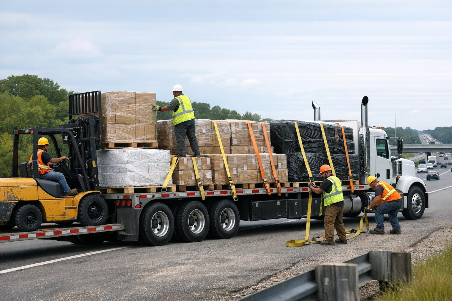 Precise and secure road haulage for business customers    Road freight   ensures the smooth movement of goods from manufacturer to customer, be it extensive  fu