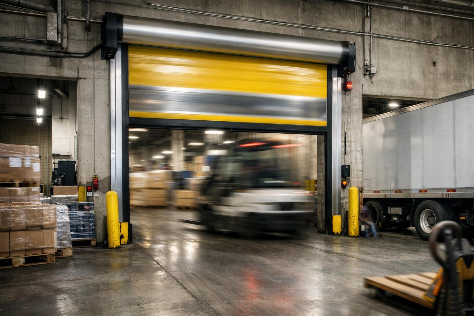 Speed door   are special fast-opening and closing roller doors that optimise workflows on storage areas and production lines. Thanks to the shortened opening-cl