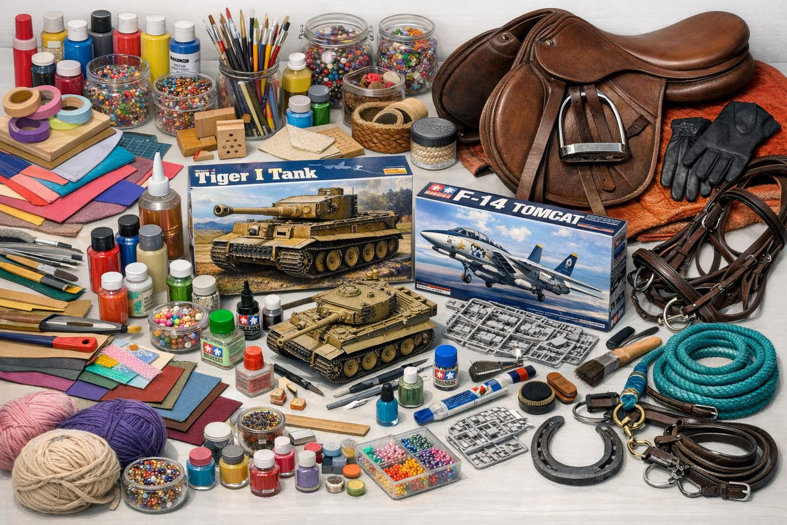 A wide range of hobby articles and professional accessories make creativity, mastering and leisure easy and inspiring. The selection includes both high-quality 