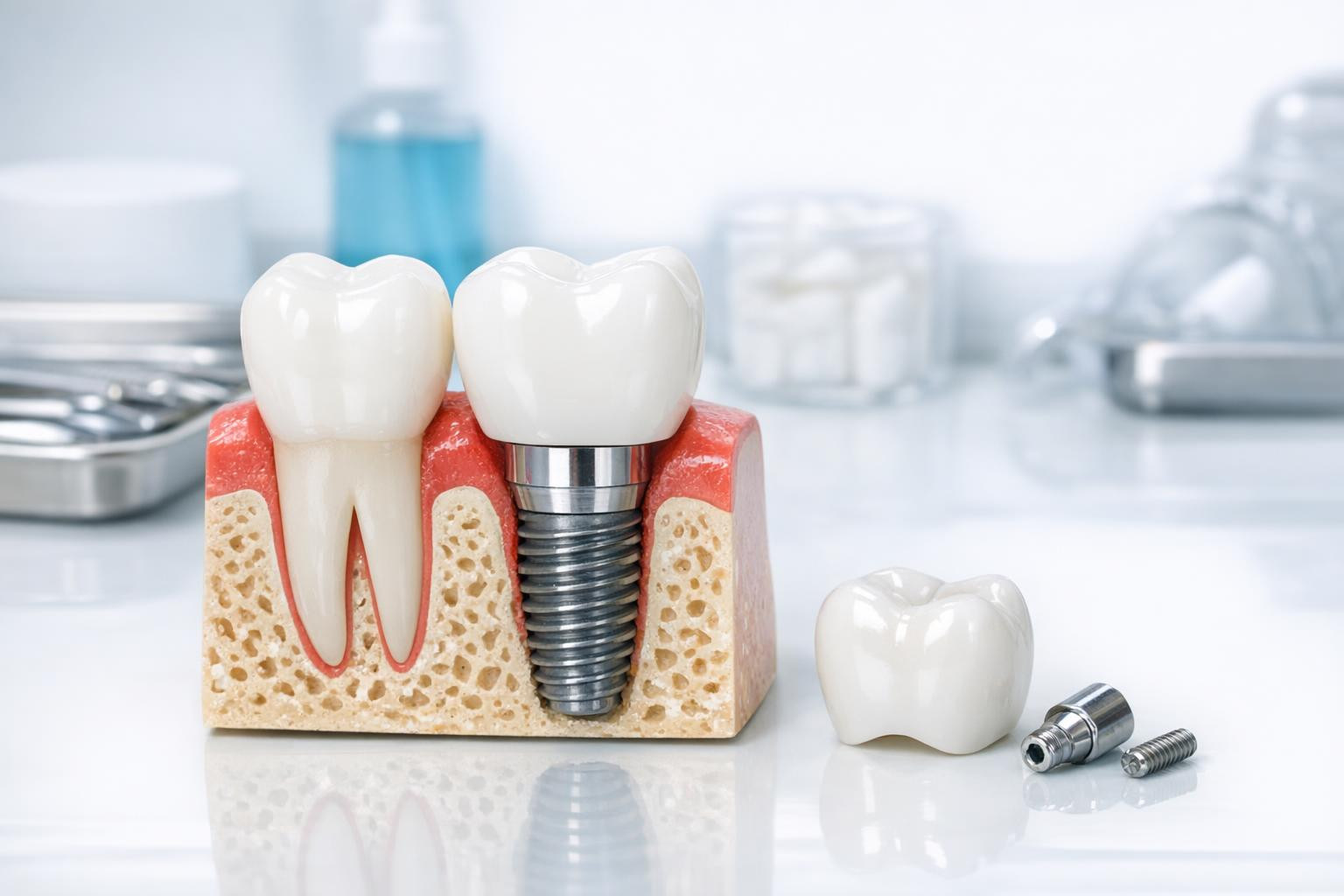 What does a complete implant solution mean?    A complete treatment program  combines modern dental implantation diagnostics, accurate implant installation and 