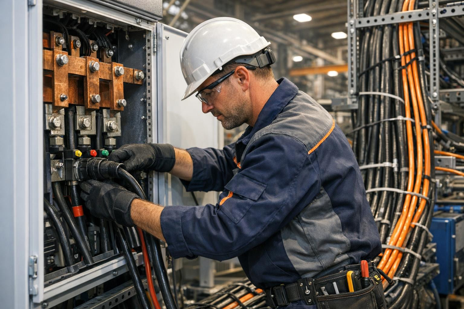 Industrial installation work  provides robust and standard-based electrical solutions that reduce stoppages and protect the production process. Each installatio