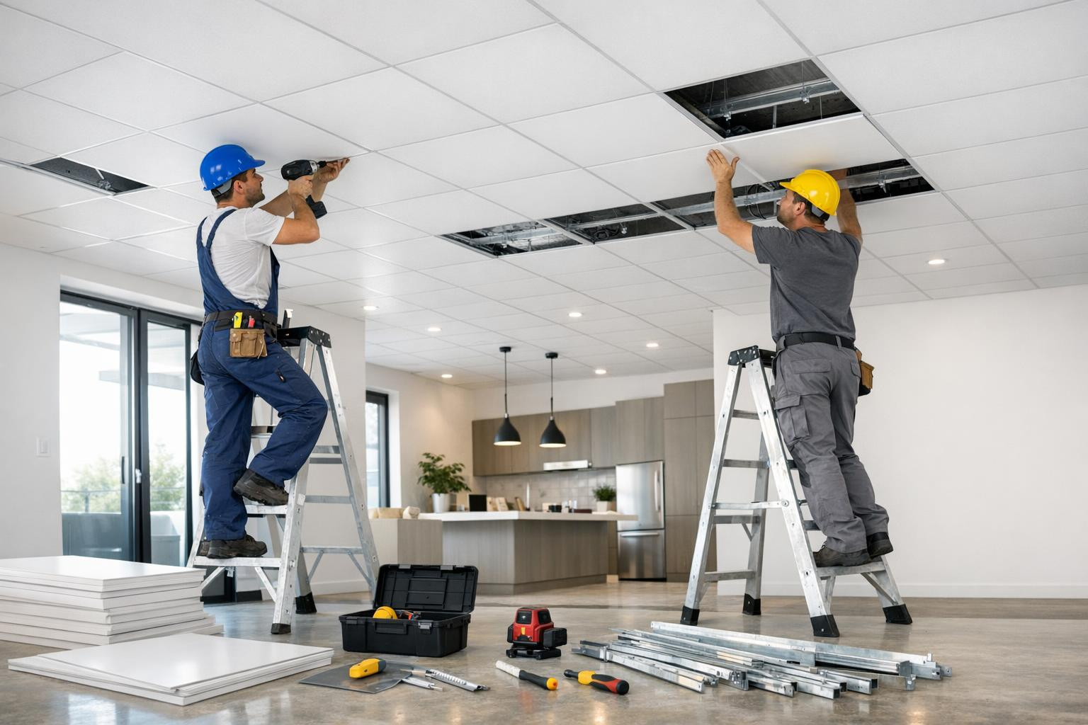Pinglae installation  provides immediate refreshment for the room: a smooth, uniform and modern ceiling surface that improves the appearance and value of the in