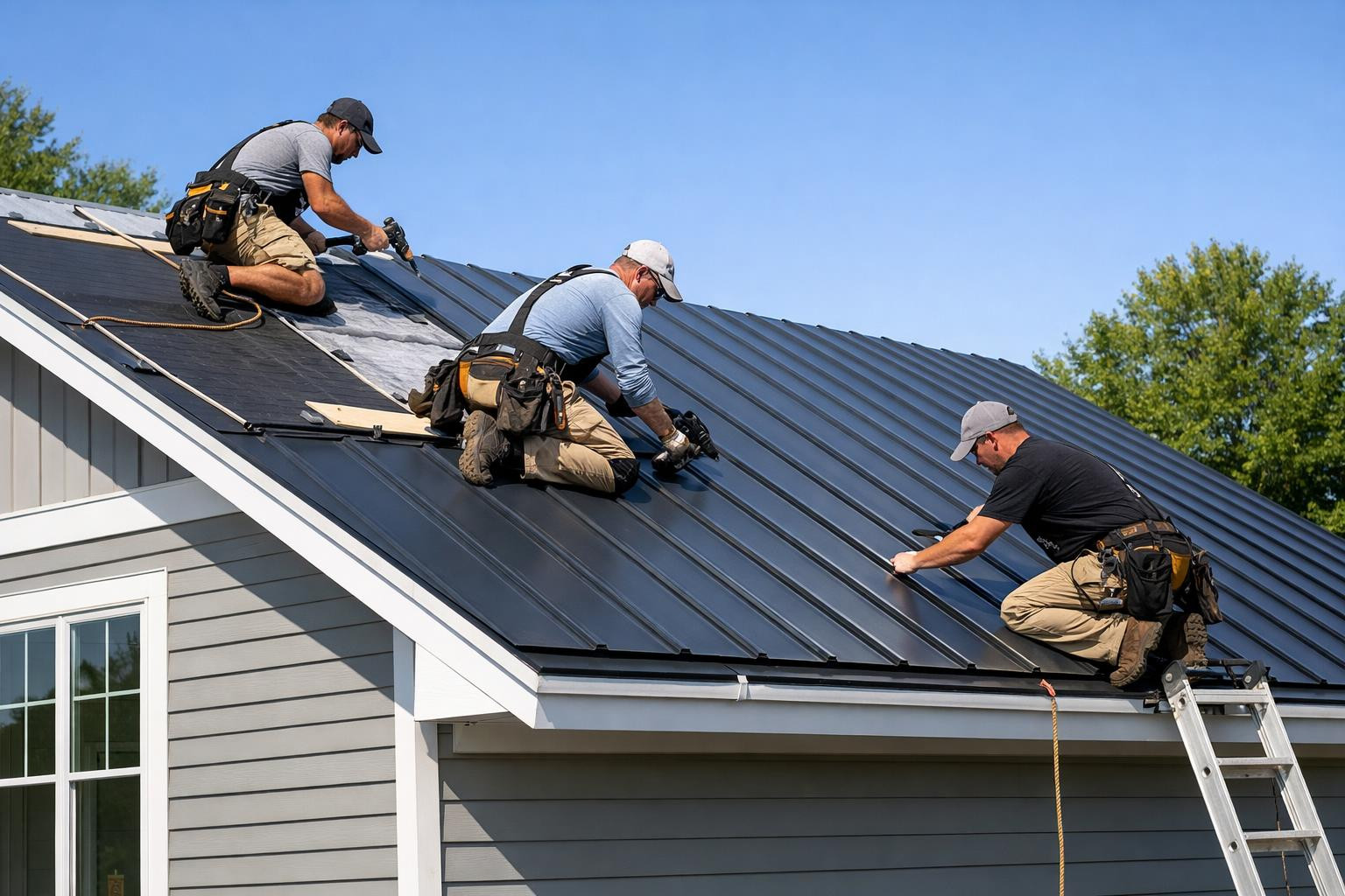 The installation of a metal roof   provides a hull and a nice roof solution for both residential and commercial and economic buildings. The selection includes q