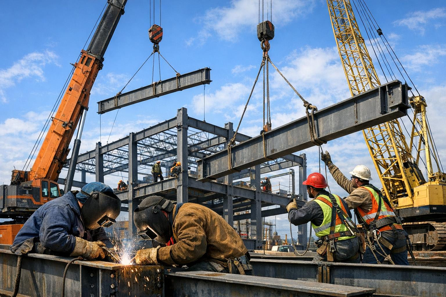 The installation of steel frames ensures strong, accurate and durable structures that carry loads throughout the lifetime of the building. Specialised solutions