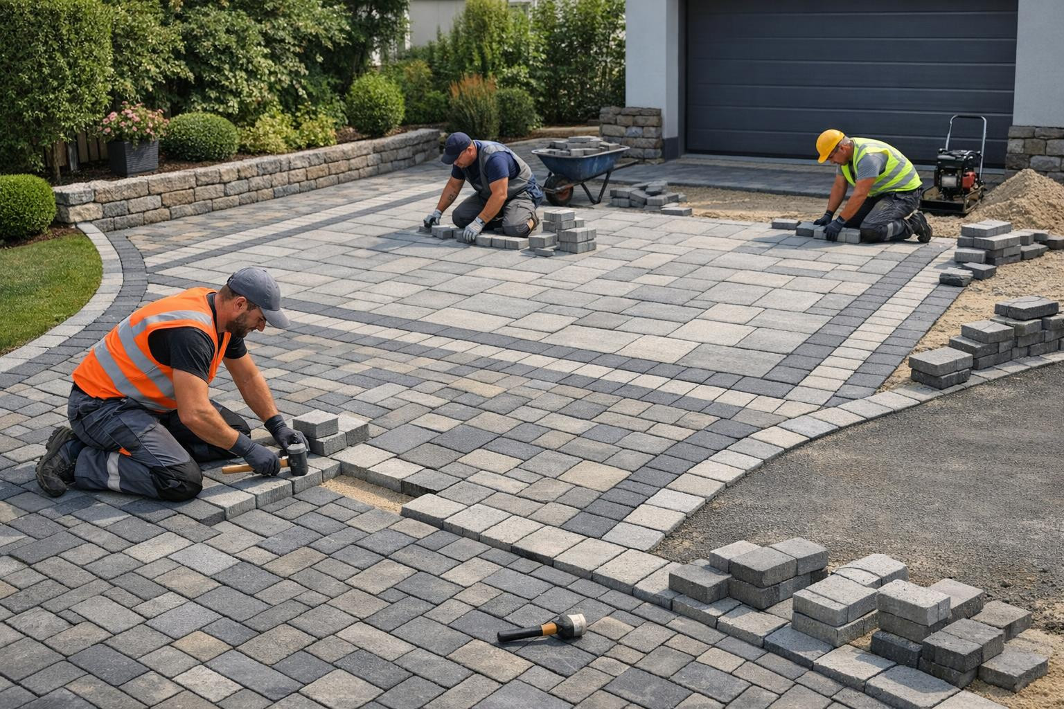 The installation   of street stones ensures maintenance and aesthetic coating, which lasts for years with little care. Suitable both for home gardens and entry 