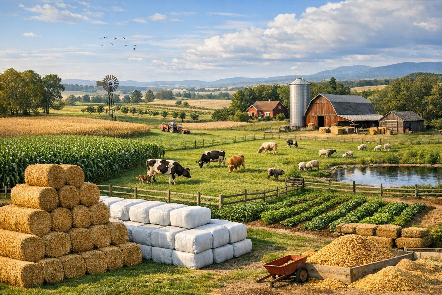 Integrated agriculture  is a comprehensive approach that combines plant and livestock production, feed production and informed fertilisation and soil management