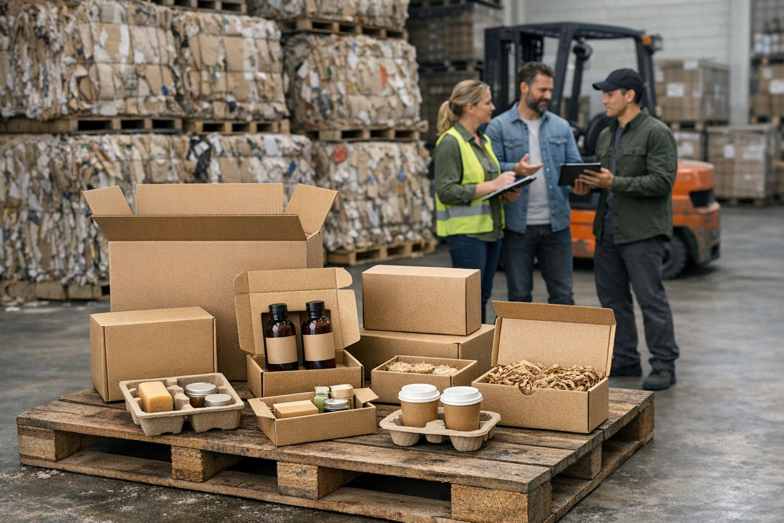 Summary of integrated packaging solutions   < Integrated fibre-based packaging solutions  combine packaging design, delivery of recycled paper and logistics 