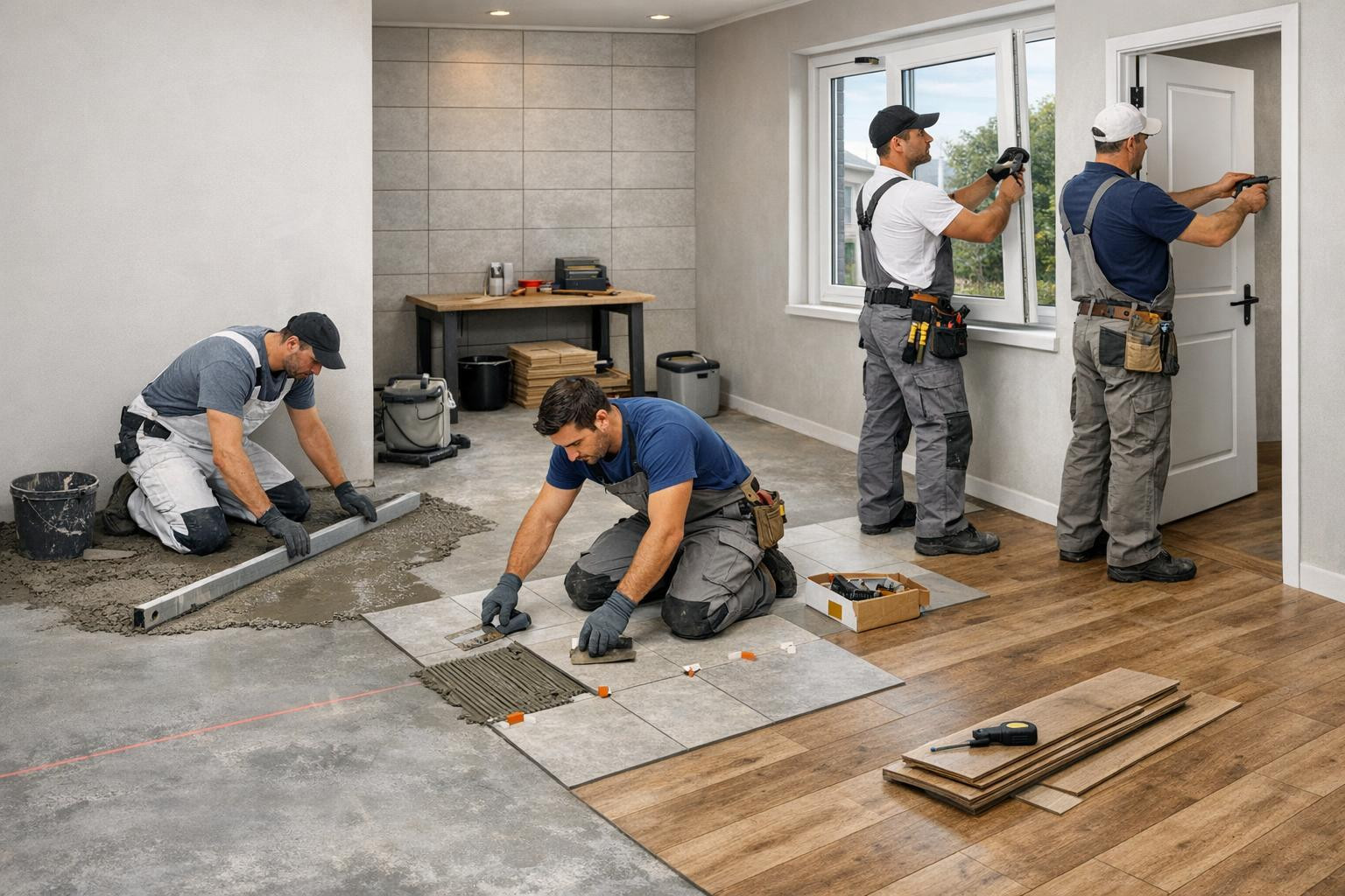 Precise interior finishing and a versatile floor selection that lasts     Internal finishing work  combines aesthetics and functionality: accurate plastering, s